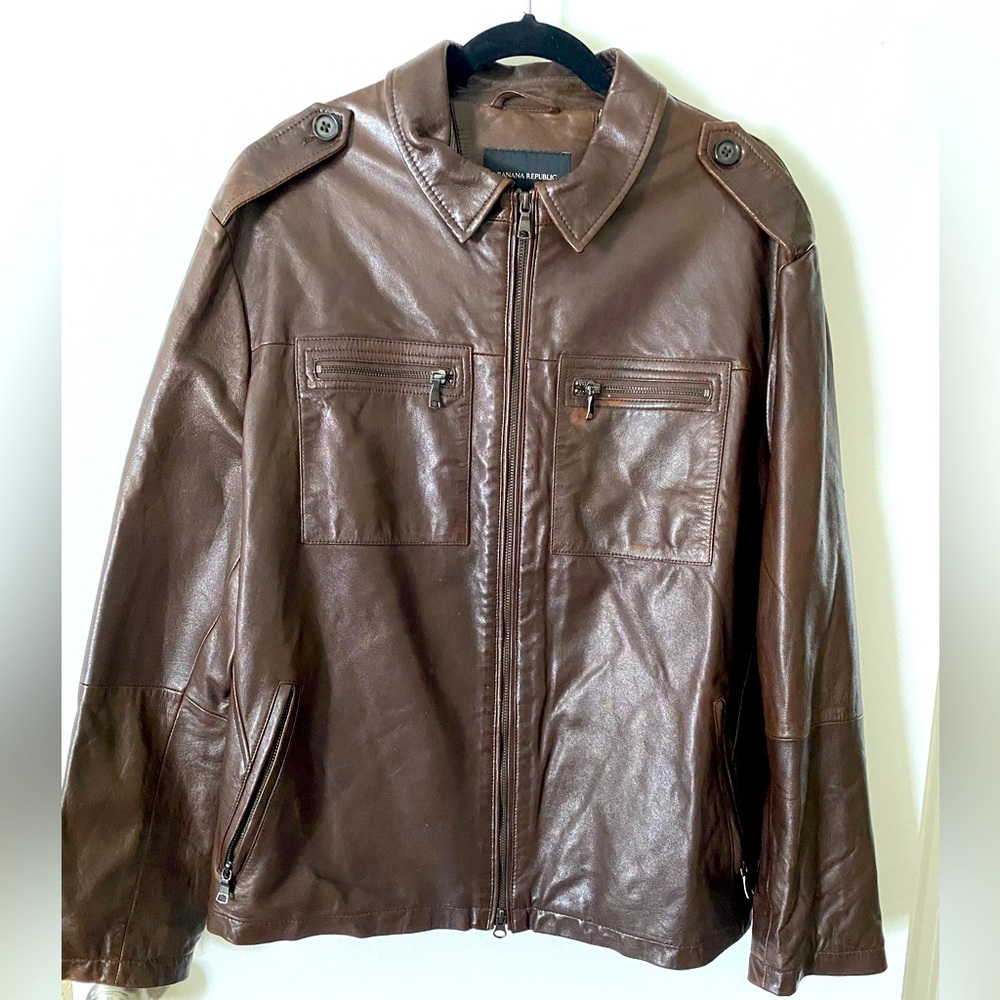 Banana Republic Brown Pleather Jacket